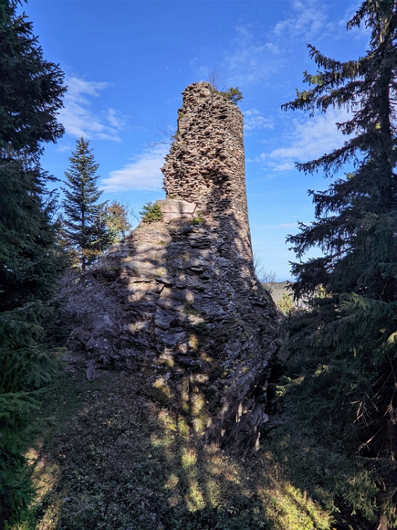 Zřícenina hradu Koberštejn - pěší
